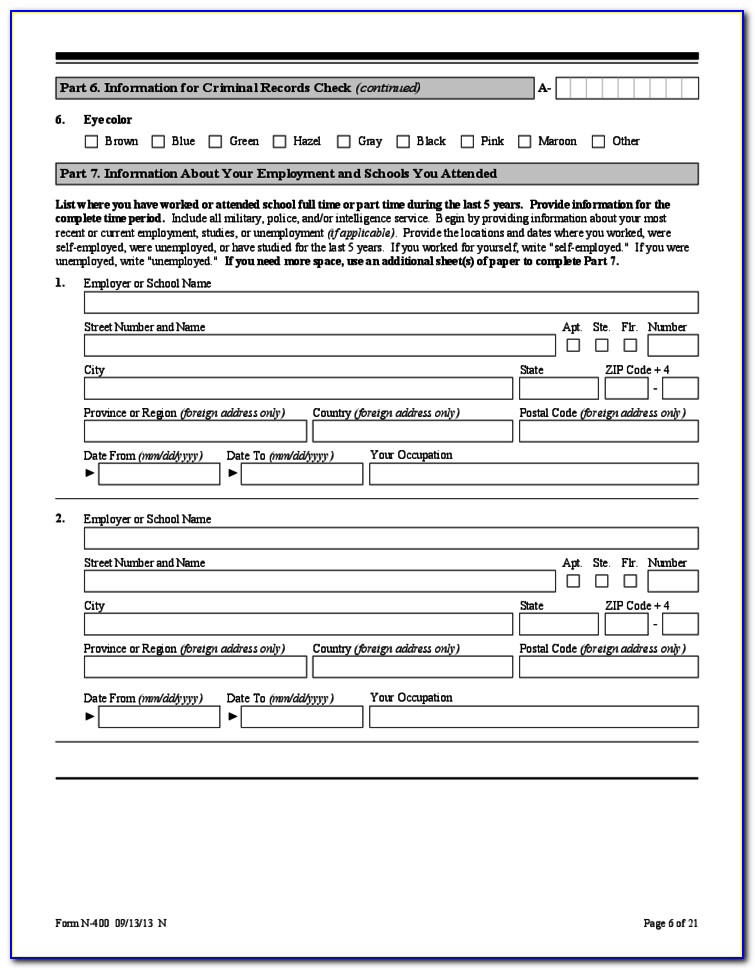 Immigration Form 601a Instructions