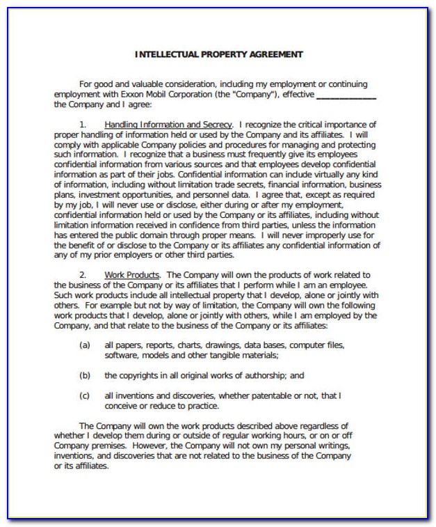 Intellectual Property Transfer Agreement Form