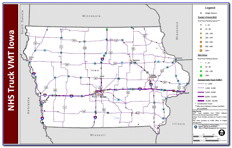 Iowa Dot Weigh Stations Map