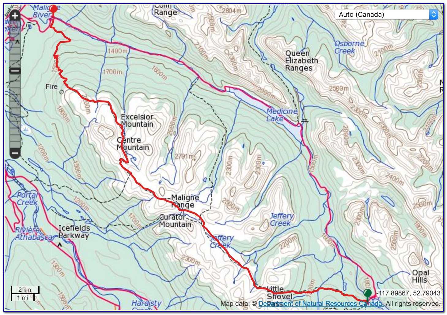 Jasper Hiking Map Pdf