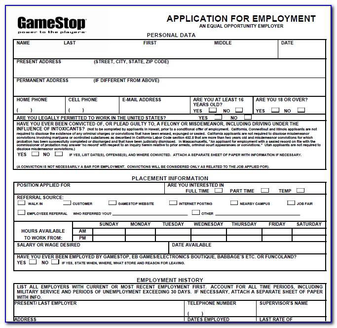 Job Application For Kmart Pdf
