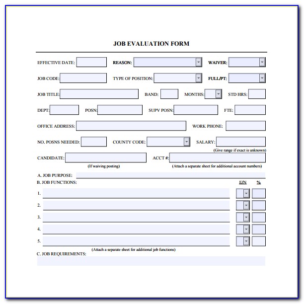 Job Candidate Evaluation Form Template