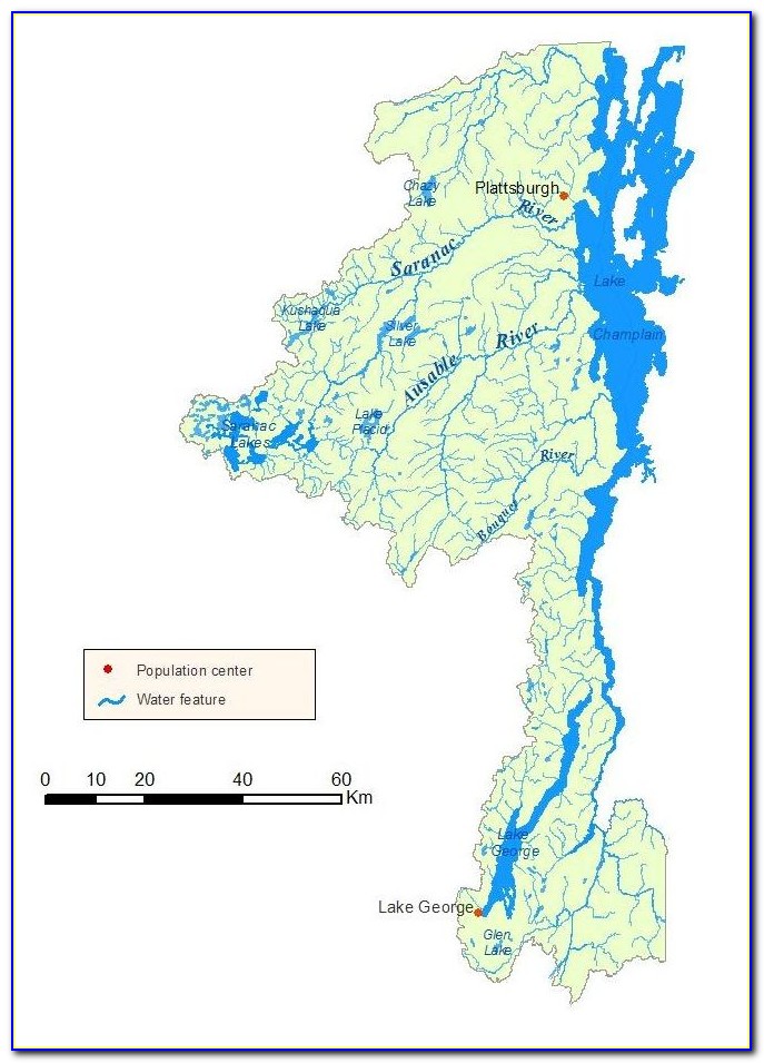 Lake Champlain Fishing Hot Spots Map