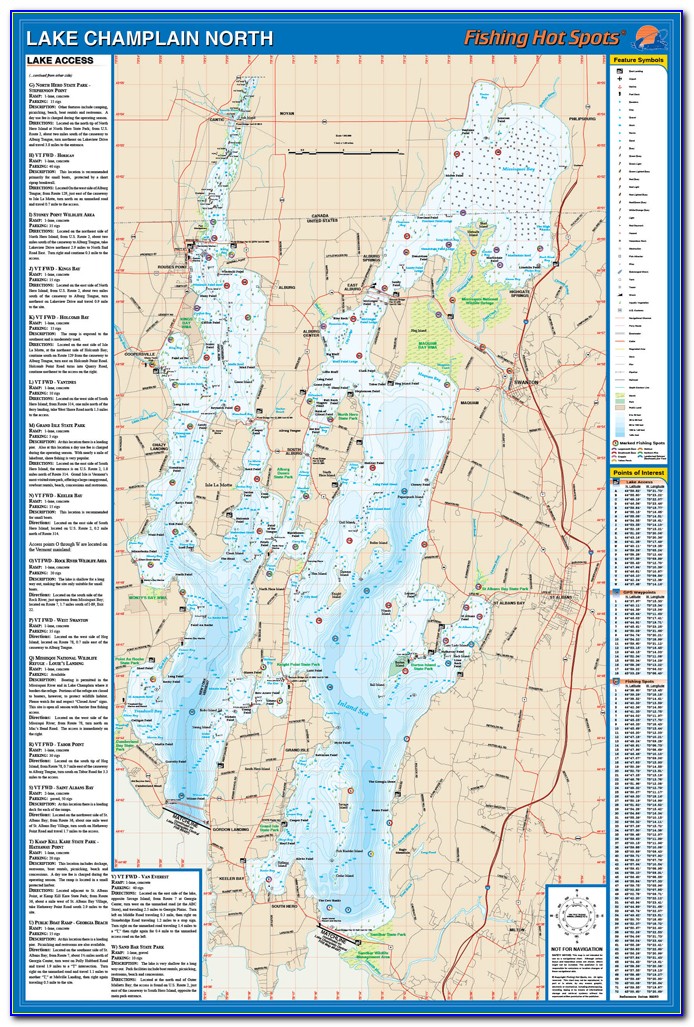 Lake Champlain Fishing Map