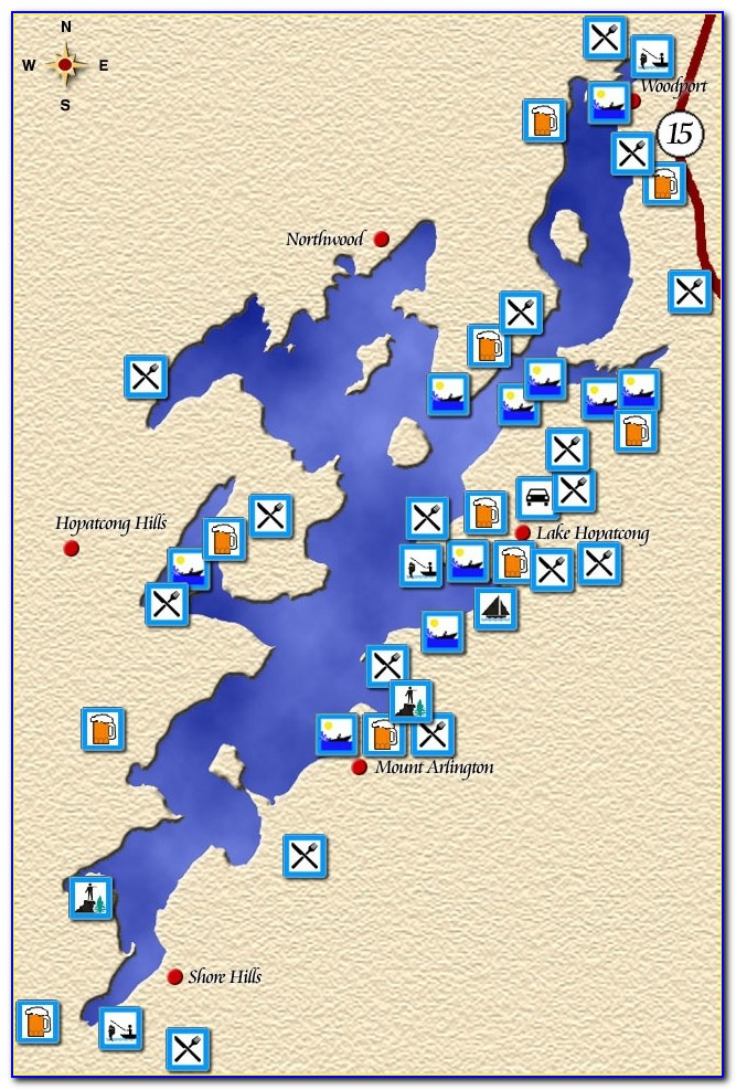 Lake Hopatcong Nautical Map
