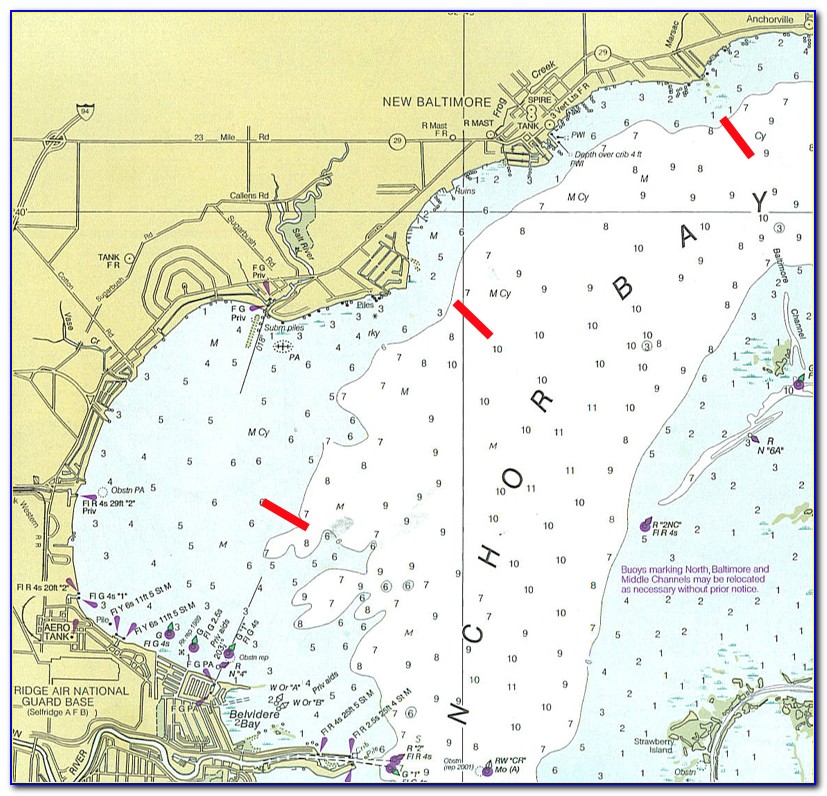Lake St Clair Ice Fishing Map