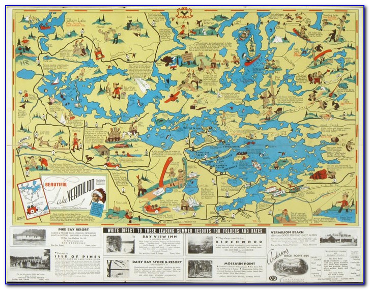 Lake Vermilion Mn Fishing Map