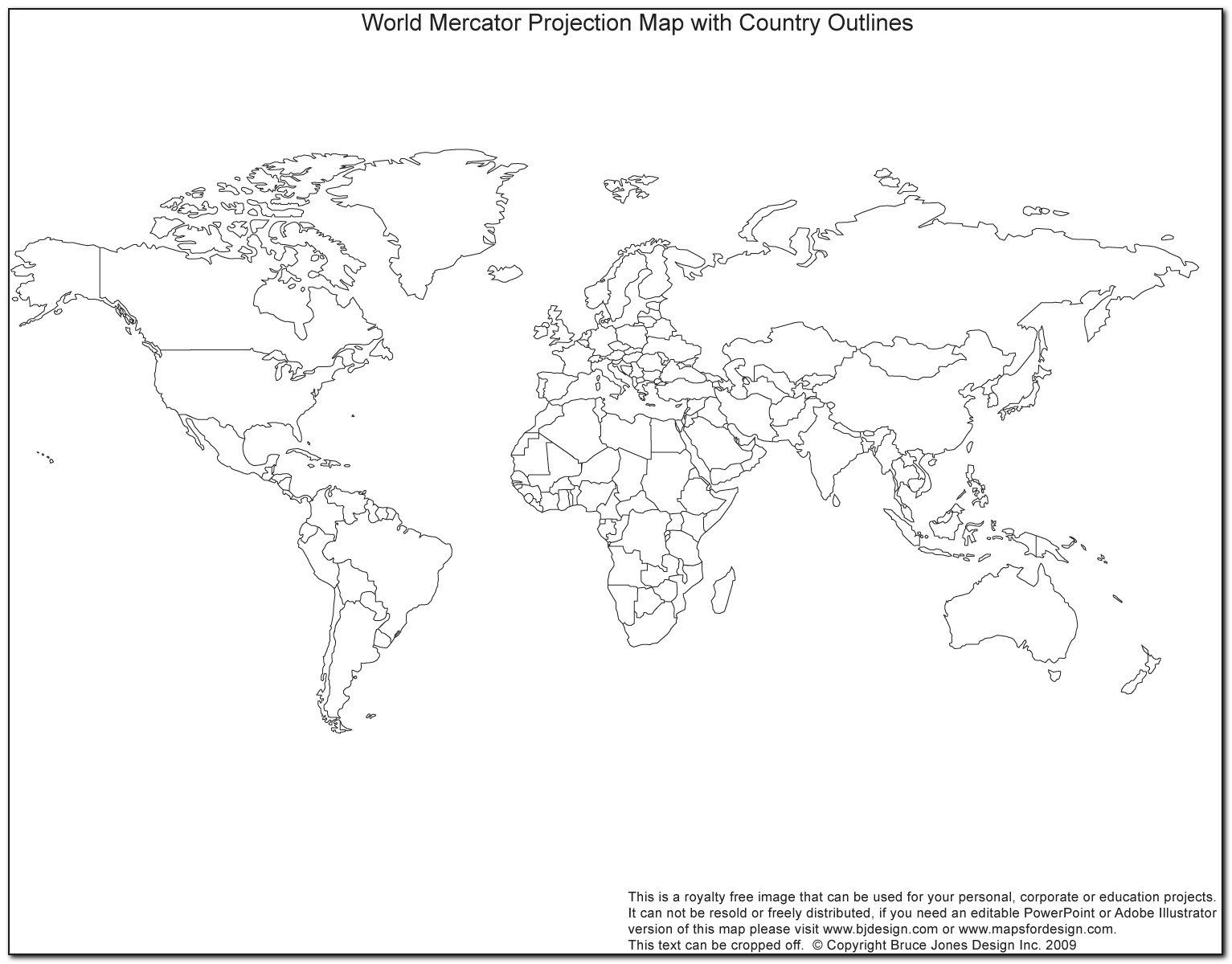 Large Format Printable World Map