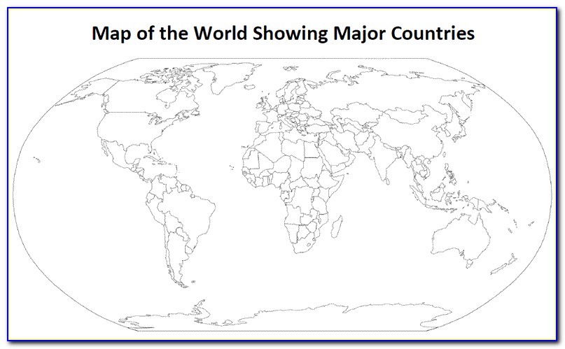 Large Printable World Map Outline