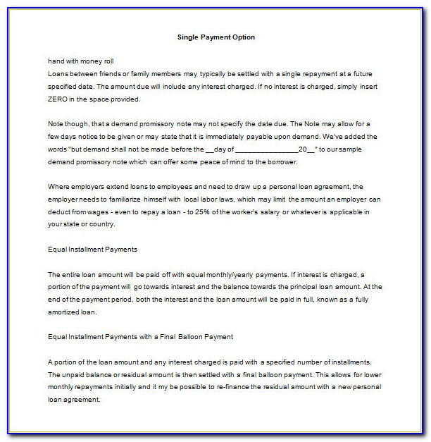 Legal Document Promissory Note