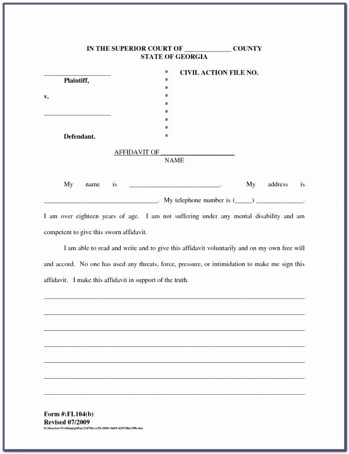 Legal Forms Affidavit Of Heirship