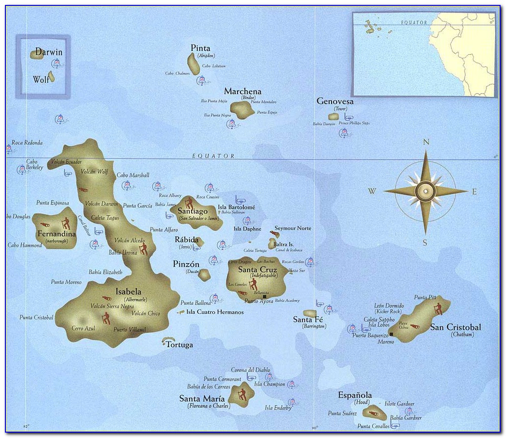 Map Ecuador Galapagos