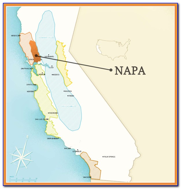 Map Napa Valley California