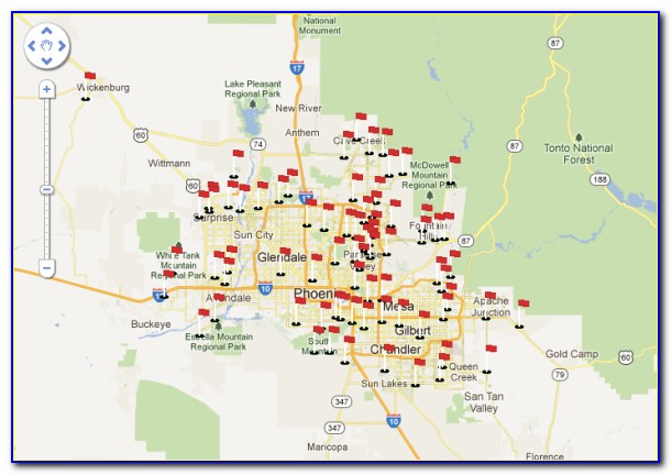 Map Of All Phoenix Golf Courses