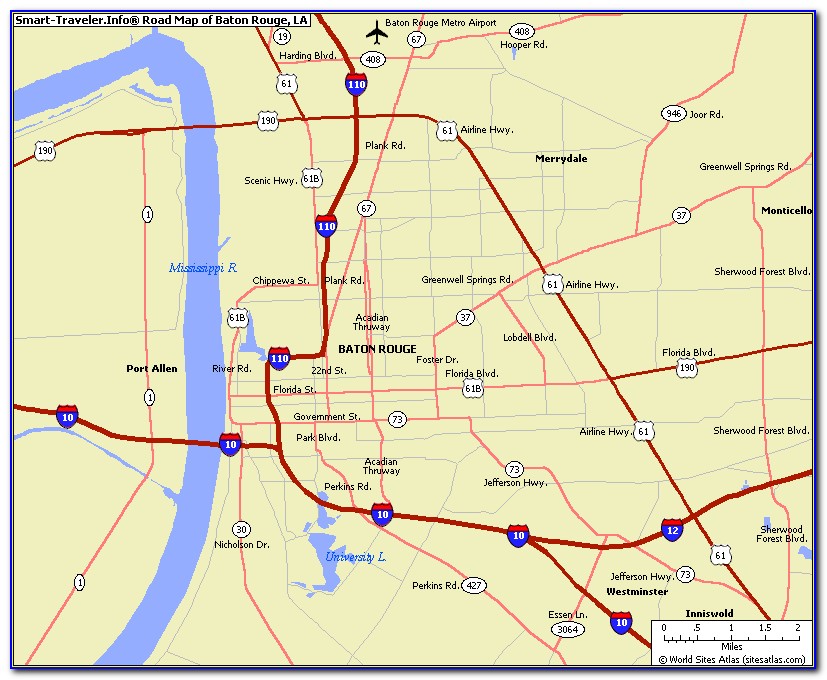 Map Of Baton Rouge La And Surrounding Areas