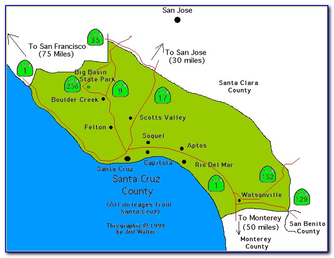 Map Of Cities In Santa Clara County California