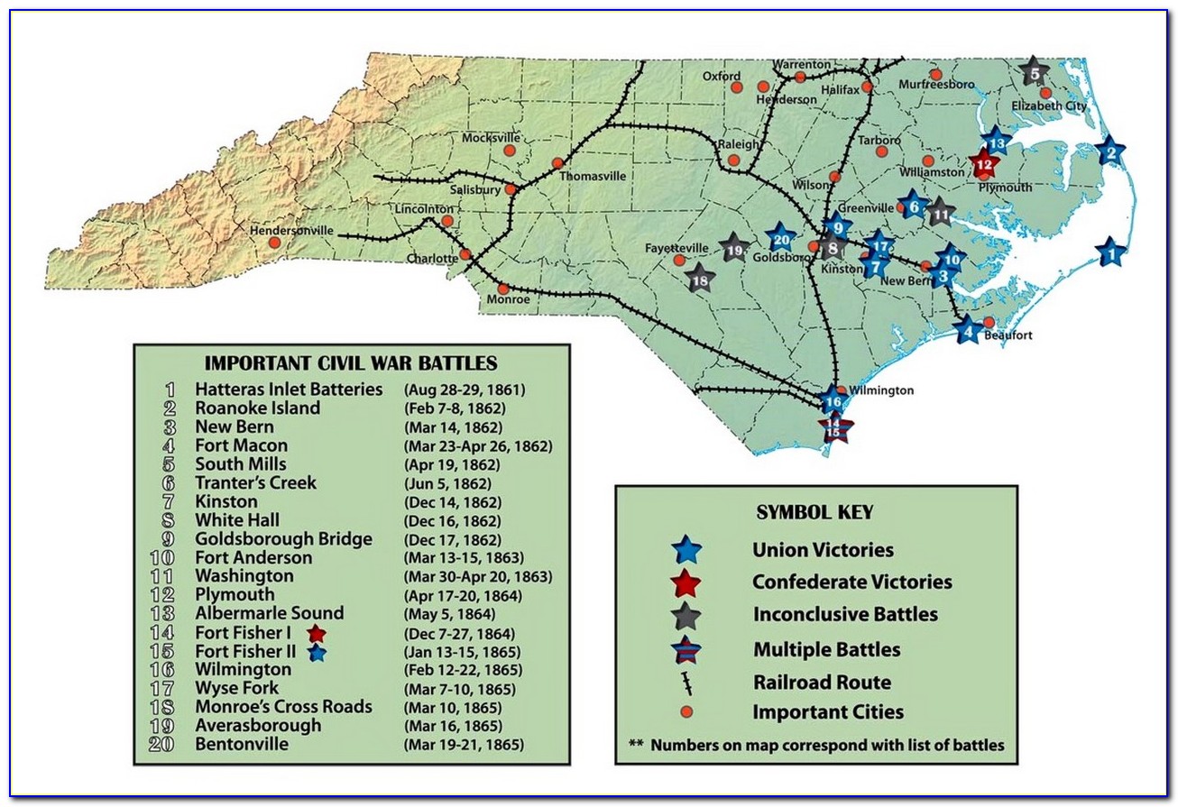 Map Of Civil War Battlefields In Va