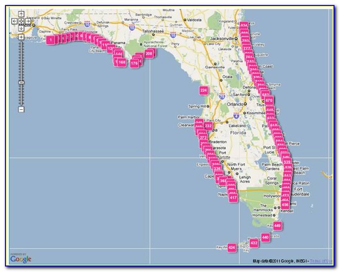 Map Of Florida Beaches Gulf Side