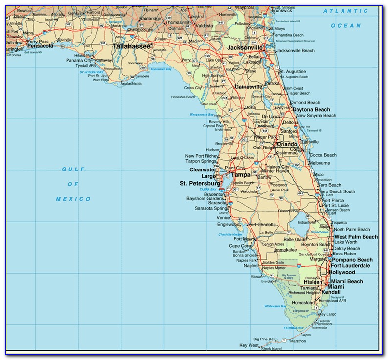 Map Of Florida Beaches Near Orlando