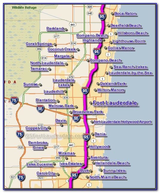 Map Of Fort Lauderdale Beachfront Hotels