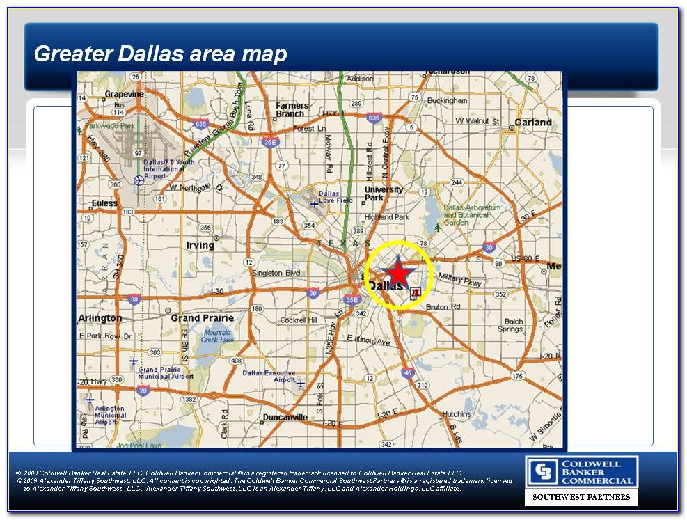 Map Of Greater Dallas Texas Area