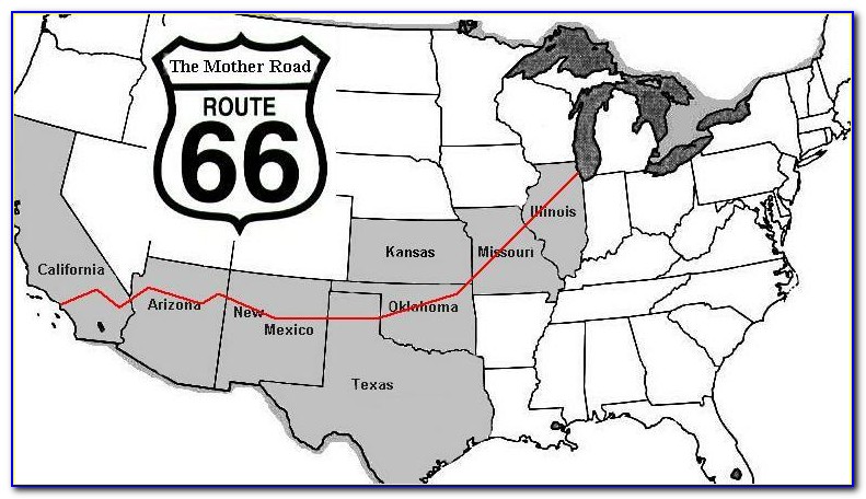 Map Of Historic Route 66 In Oklahoma