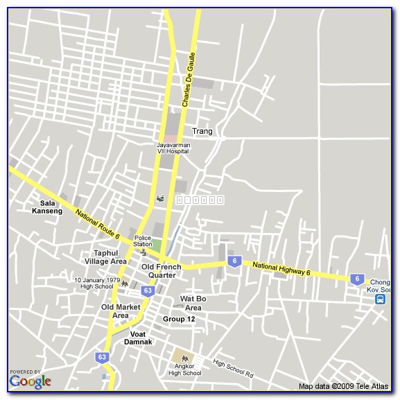 Map Of Hotels In Siem Reap Cambodia