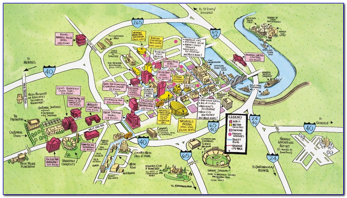 Map Of Hotels Near Nashville Tn Airport