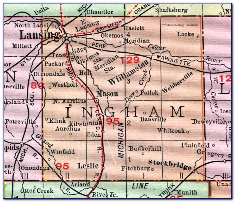 Map Of Ingham County Mi