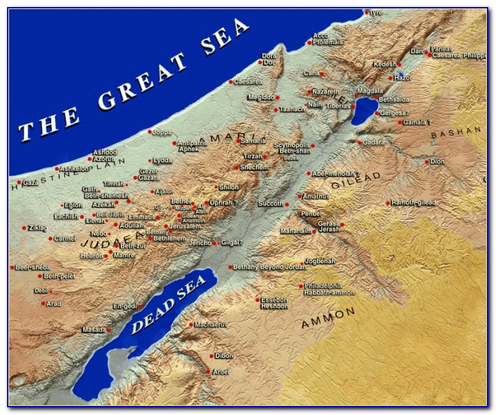 Map Of Israel In Bible Times And Now
