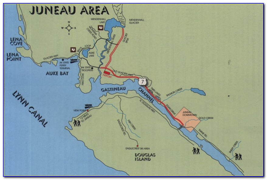 Map Of Juneau Alaska Roads