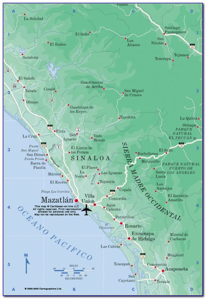 Map Of Mazatlan Mexico Hotels