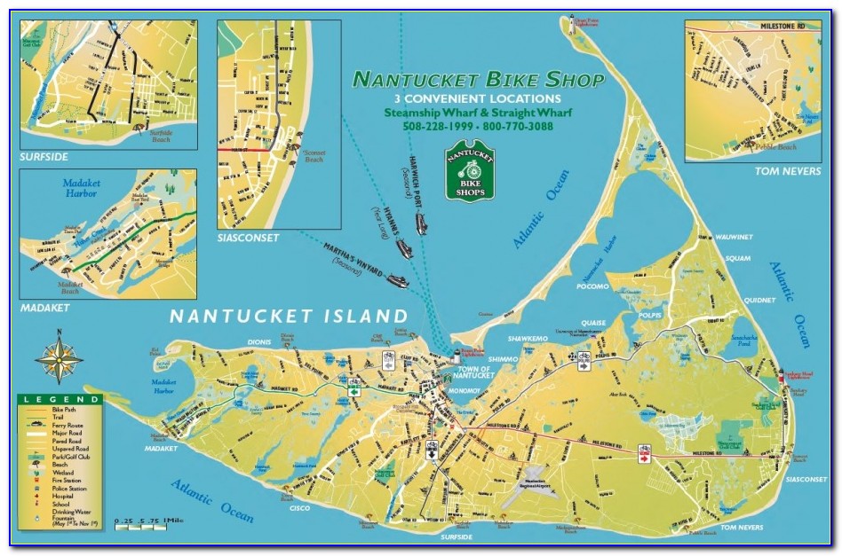 Map Of Nantucket Ma Beaches