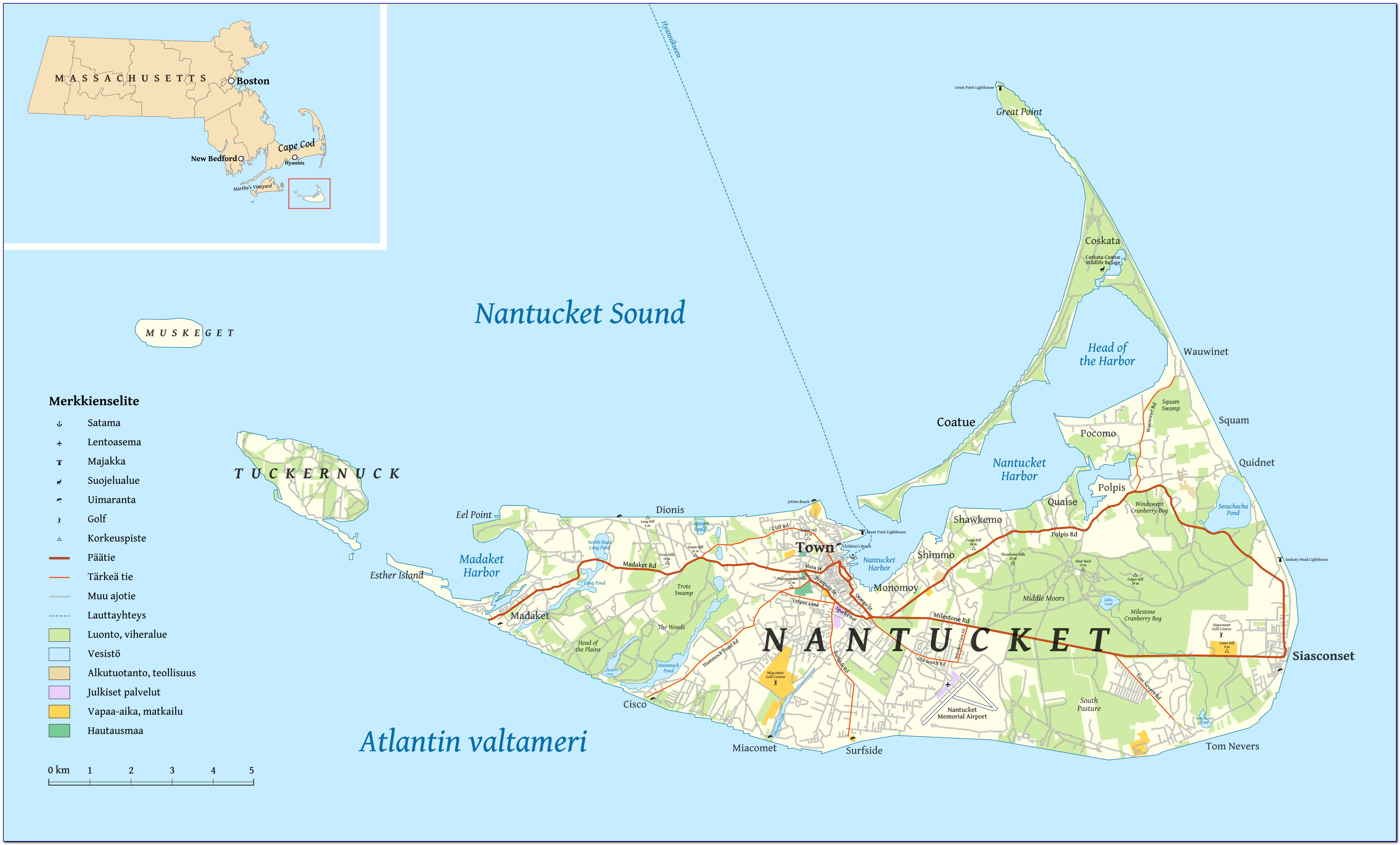 Map Of Nantucket Ma