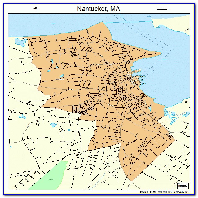 Map Of Nantucket Massachusetts