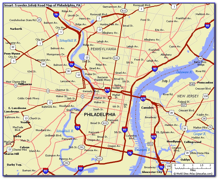 Map Of Philadelphia Pennsylvania
