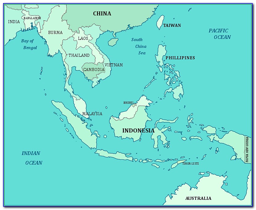Map Of Southeast Asia And Australia