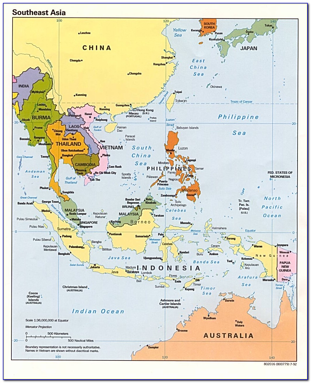 Map Of Southeast Asia Blank