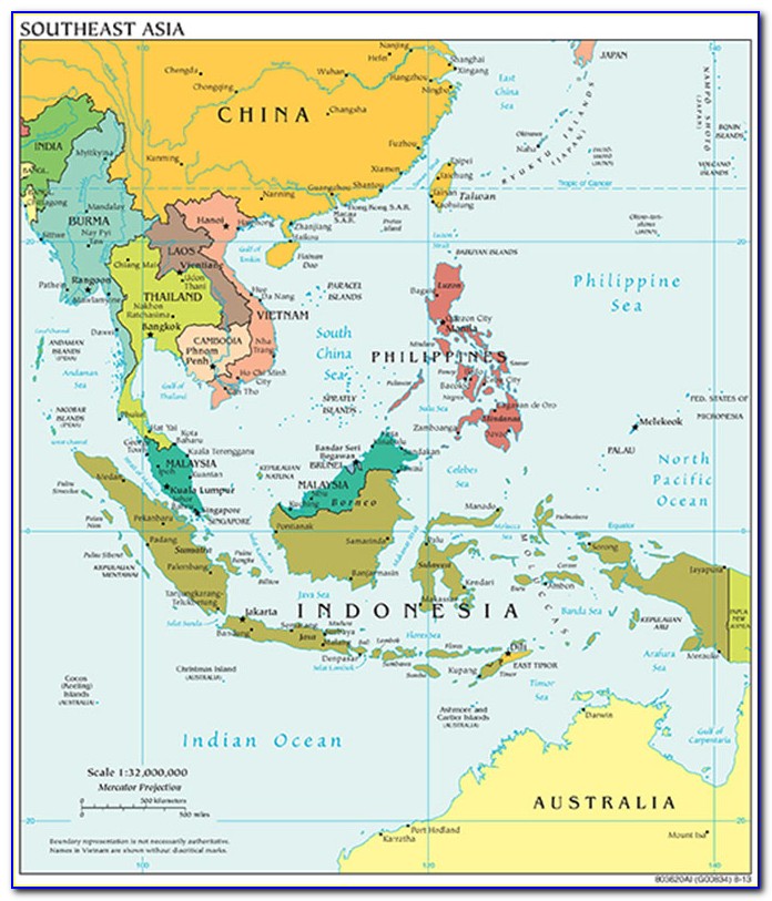 Map Of Southeast Asian Countries
