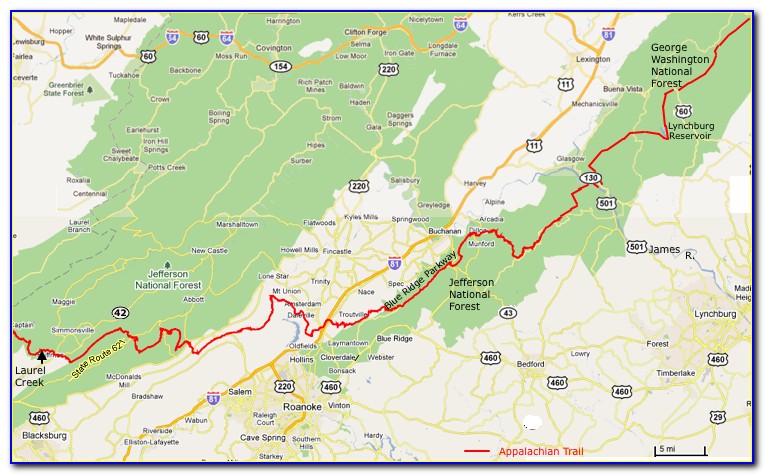 Map Of The Appalachian Trail In Georgia
