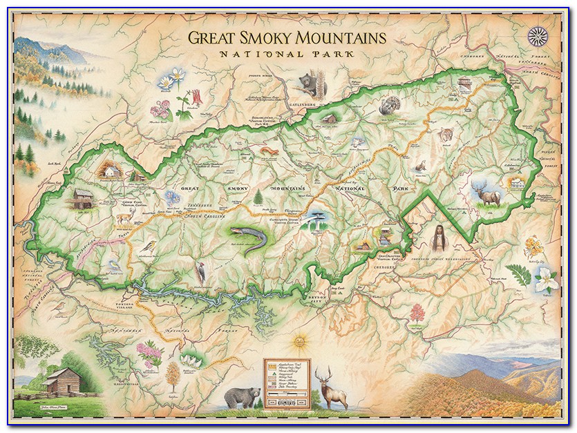 Map Of The Great Smoky Mountain National Park