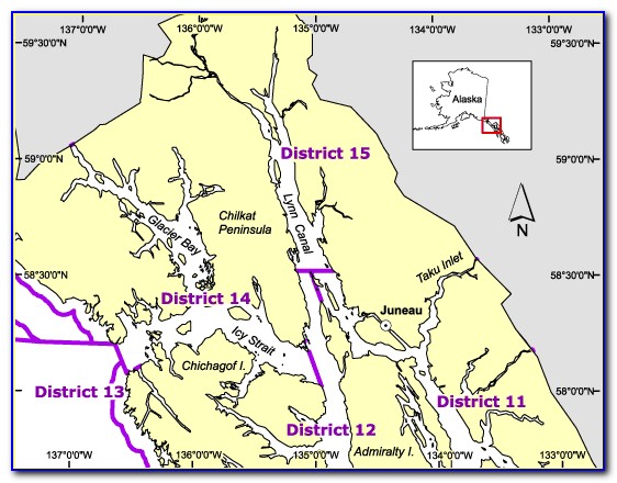 Map Showing Juneau Alaska