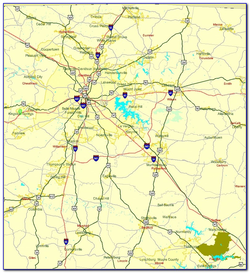 Maps Of Downtown Nashville Tn