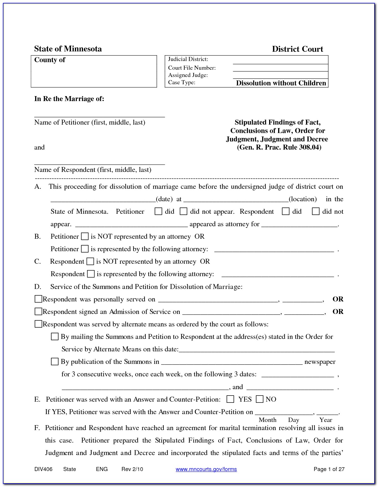 Marital Separation Agreement Form California