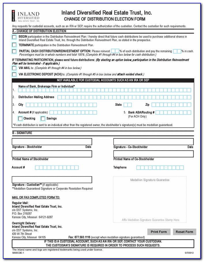 Medallion Signature Guarantee Form Online
