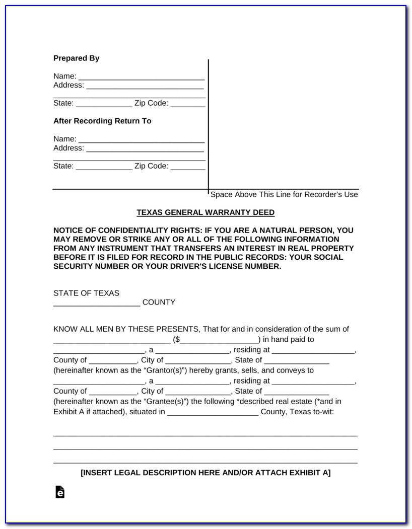 Mineral Deed Transfer Form Texas