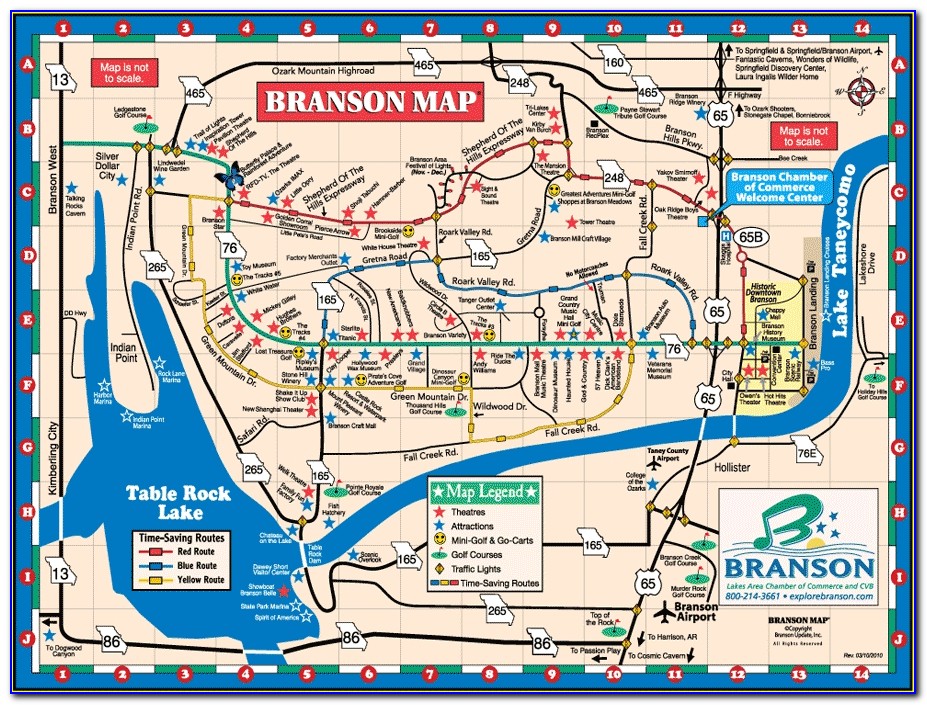 Missouri Map Branson