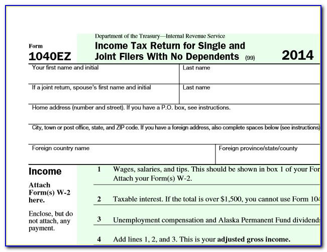 Missouri Tax Return Form 1040ez