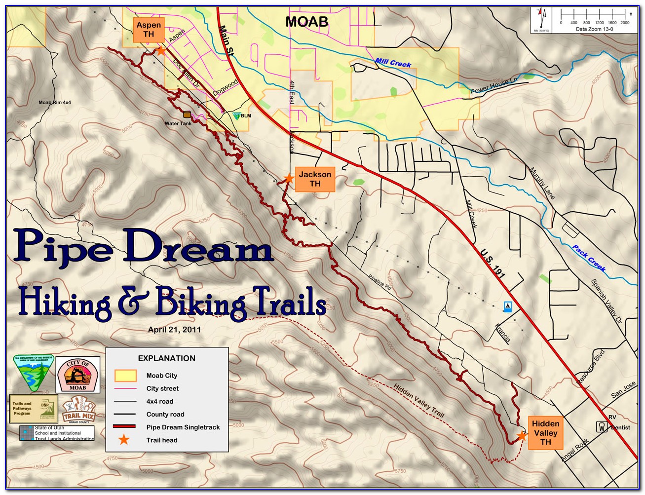 Moab Utah Dirt Bike Trail Map