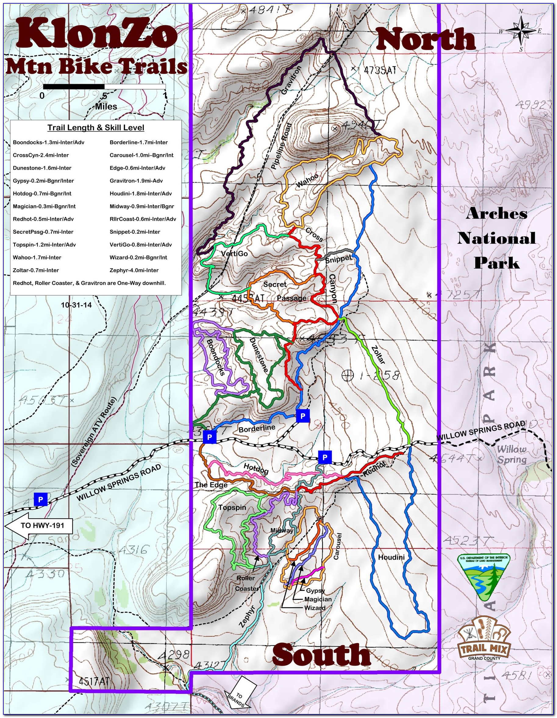 Moab Utah Off Road Trail Maps